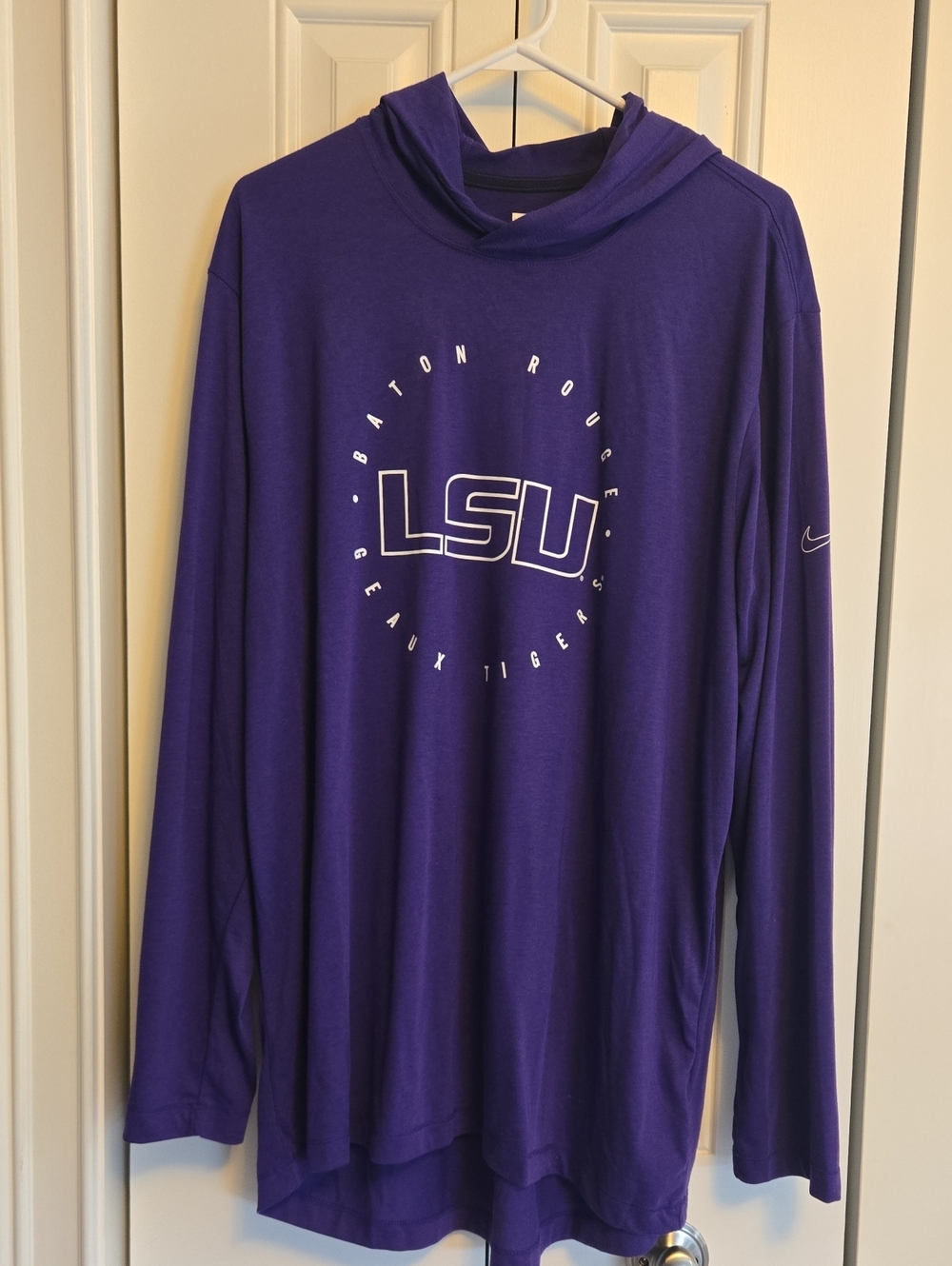 Nike Kids Purple LSU Hooded Long-Sleeve Tee